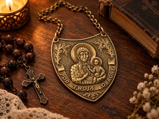 W komplecie znajduje się łańcuszek do zawieszenia oraz ozdobne pudełko.