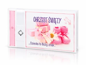 Pamiątka Chrztu Dziecko to Boży znak... - dla dziewczynki 
