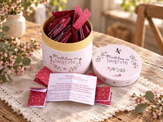 Modlitwy ze Świętymi – pudełko 52 kart modlitewnych