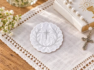 Emblemat IHS - Hostia (haft) - śr.7,5cm