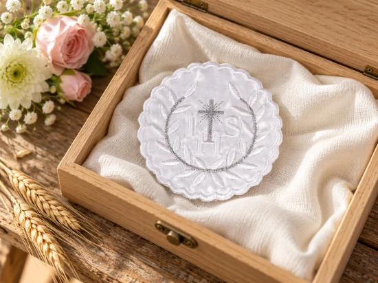 Emblemat IHS - Hostia (haft) - śr.7,5cm