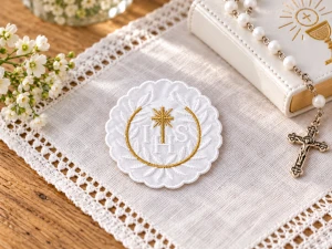 Emblemat IHS - Hostia (haft) - śr.7,5cm