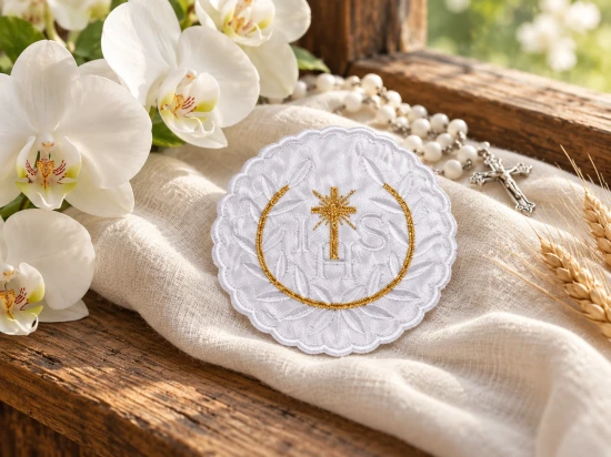 Emblemat IHS - Hostia (haft) - śr.7,5cm