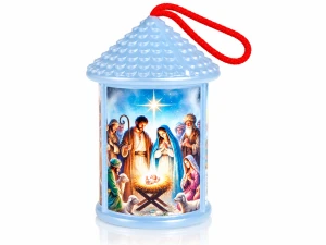 Lampion LED na Roraty błękitny – zmieniający kolory, 17 cm