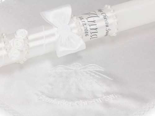 Szatka + Świeca z imieniem dziecka