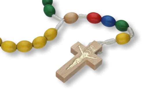 Różaniec drewniany - misyjny