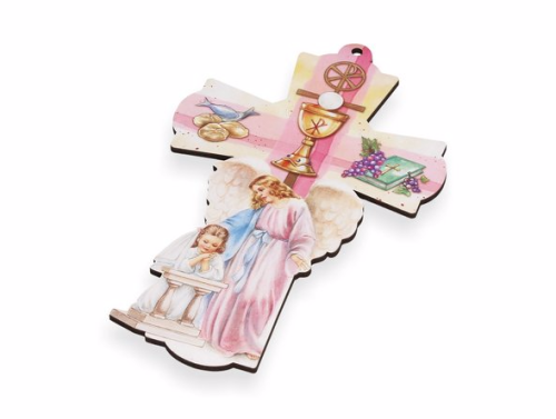 Stylowy Krzyż - Pamiątka I Komunii Św. - dla dziewczynki