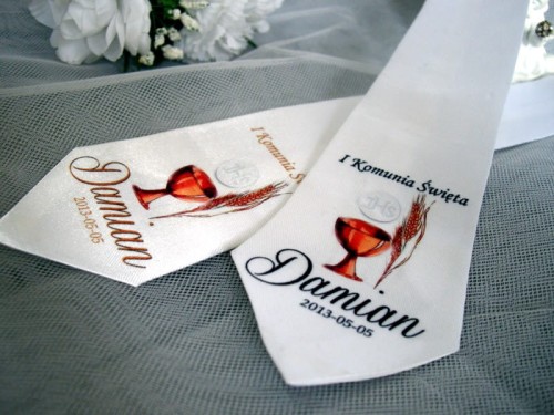 Krawat chłopięcy imienny IHS