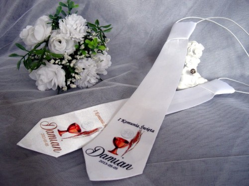 Krawat chłopięcy imienny IHS