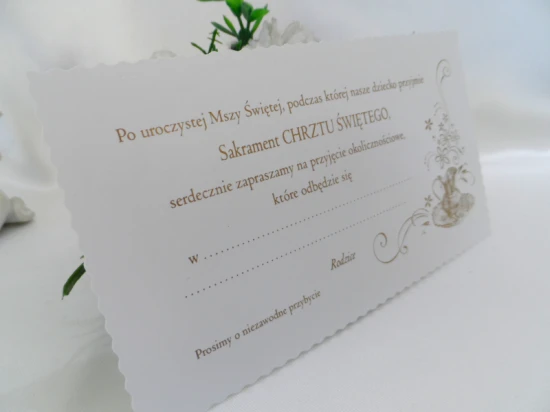 Zaproszenie na Chrzest Święty - dziewczynka
