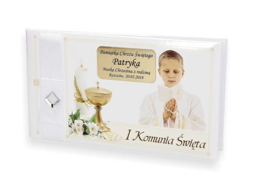 Pamiątka I Komunii Świętej + Twój grawer (chł)