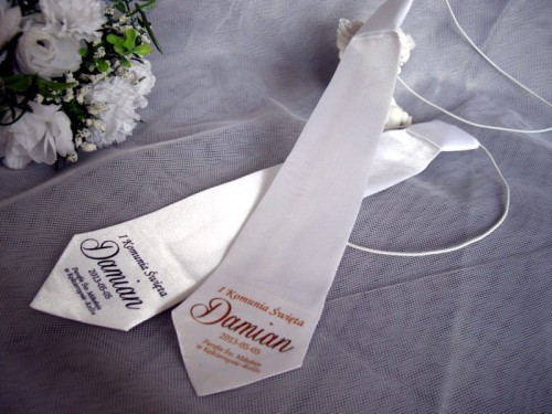 Krawat chłopięcy imienny IHS