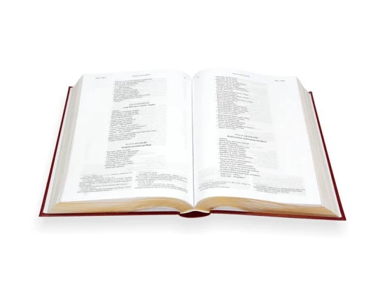 Biblia Rodzinna w skórze ekologicznej ze złoceniami i złoconymi brzegami