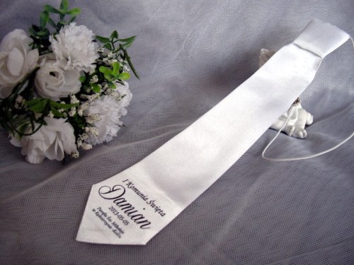 Krawat chłopięcy imienny IHS