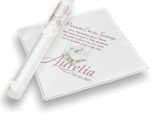 Zestaw na Chrzest z modlitwą i imieniem - duży druk