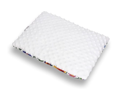 Poduszka Minky z motywem FOLK - płaska