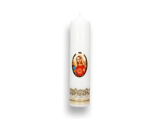Świeca OŁTARZOWA -  Serce Maryi