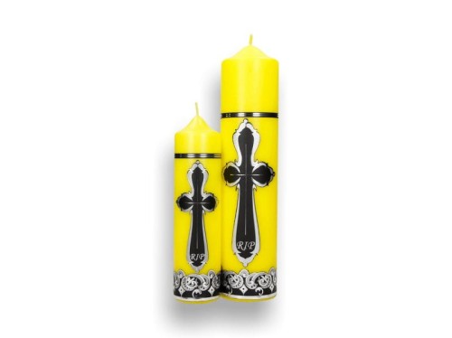 Świeca pogrzebowa żółta