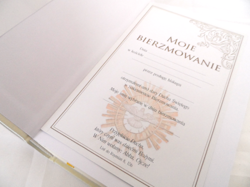 Biblia Pamiątka Sakramentu Bierzmowania