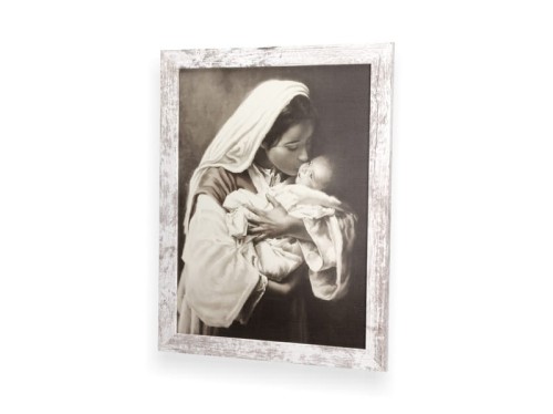 SEPIA Obraz M.B z dzieciątkiem II z ramą w stylu retro
