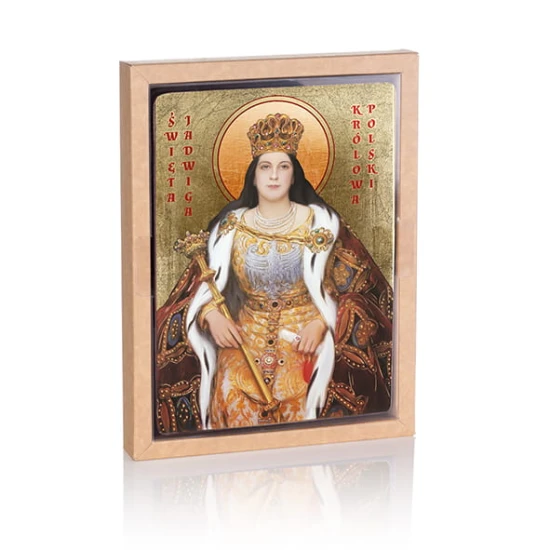 Ikona Święta Jadwiga - Królowa Polski z certyfikatem - 17x23cm
