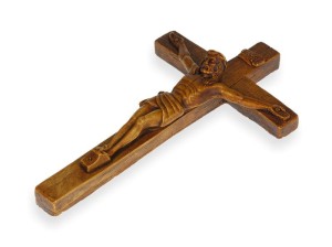 Stylowy krzyż ścienny z gipsu - 14cm