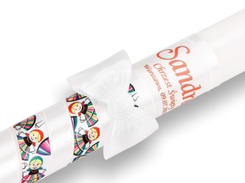 Świeca FolkStyle - motyw "łowiczanki"