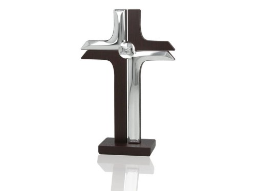 Krzyż srebrny AG - zdejmowana podstawka)