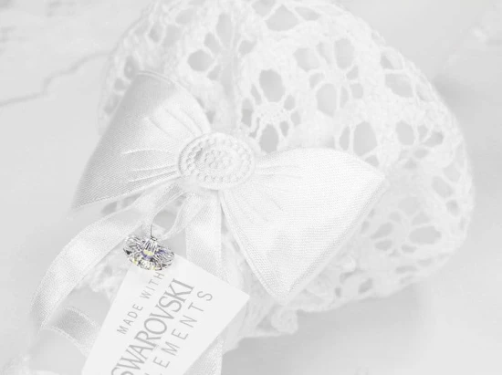 Zestaw na chrzest SWAROVSKI  - kolorystyka biała