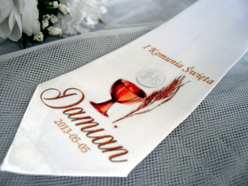 Krawat chłopięcy imienny IHS