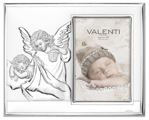 Srebrna ramka na zdjęcie - Anioł Stróż 10x15