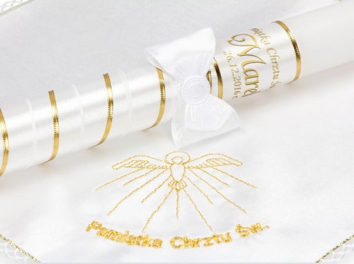 Szatka + Świeca z imieniem dziecka