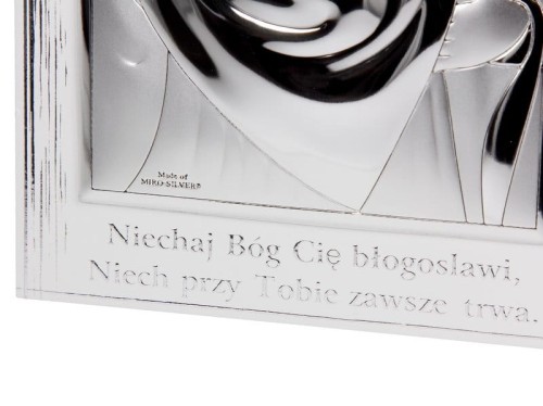 Obrazek srebrny - Niechaj Bóg Cię błogosławi