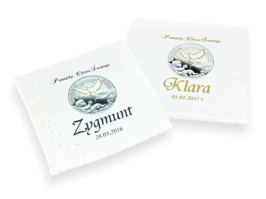 Szatka RICHELIUE z emblematem Chrzest