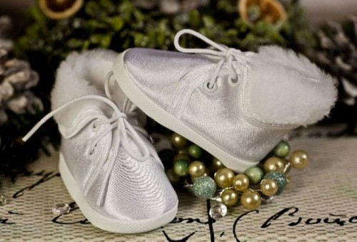 Buciki Atłas biały Zima (chłopiec)