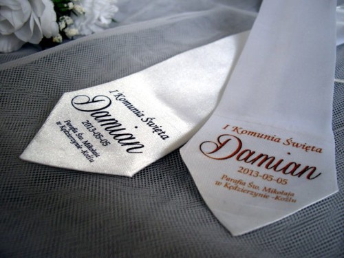 Krawat chłopięcy imienny IHS