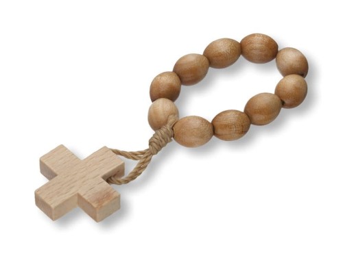 Różaniec mały (10tka) - jasne drewno