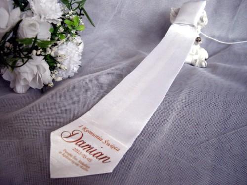 Krawat chłopięcy imienny IHS