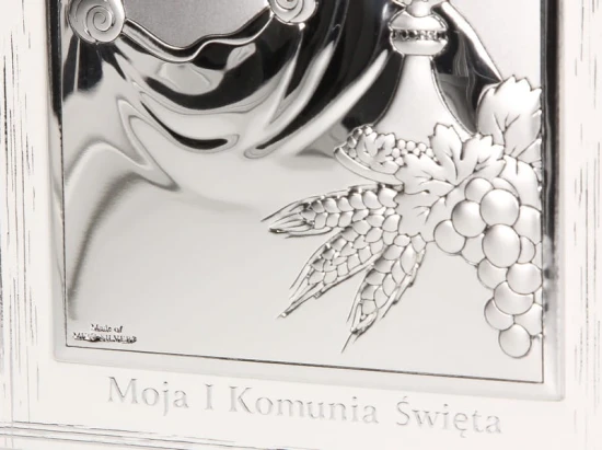 Obrazek srebrny - Moja I Komunia Święta - 11,5x17,5