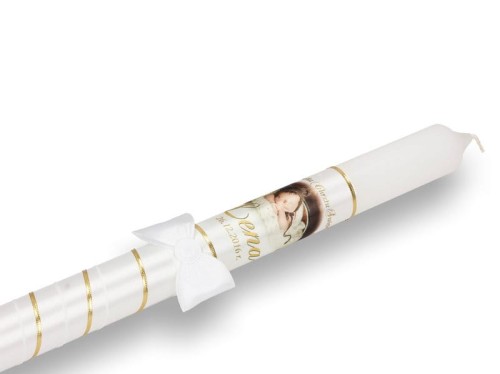 Zestaw na Chrzest ze zdjęciem dziecka - koronka