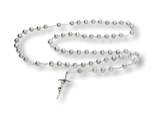 Różaniec włoski z różą papieską - 47cm