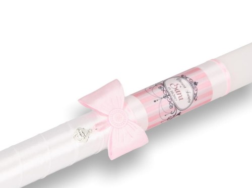 Świeca do Chrztu w stylu RETRO