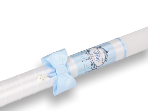 Świeca do Chrztu w stylu RETRO