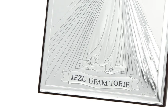 Obrazek srebrny - Jezu Ufam Tobie 13x9
