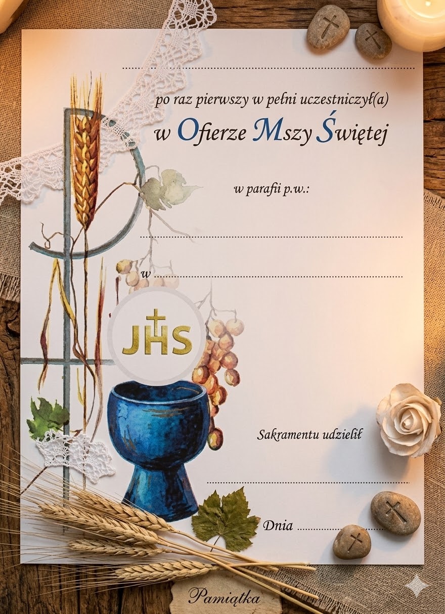 Wkładka komunijna 